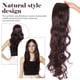 thumbnail image 4 of KAKOWELY Peluca larga ondulada para mujeres negras: Peluca sintética encantadora con raya al medio y rizada - Cabello natural resistente al calor para uso diario en fiestas., 4 of 4