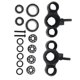 thumbnail image 3 of 1 par de copa de dirección delantera RC de aleación de aluminio con rodamientos agrandados para coche Arrma Karton 1/8 RC negro, 3 of 8