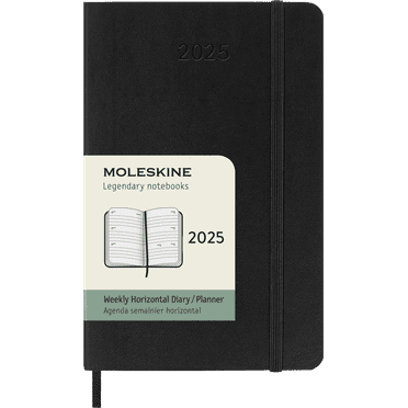 Moleskine Classic 12 Month 2025 Weekly Horizontal Planner, Soft Cover, Pocket (3.5" x 5.5"), Black, 144 Pages