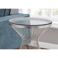 thumbnail image 4 of Home Square 23.5" Glass Top Accent End Table in Stainless Steel - Set of 2, 4 of 5