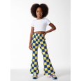 thumbnail image 4 of Girls Comfy Flare Leg Bell Bottoms Elastic-Waist Trousers Premium Holiday Style for Little Girls Age 3-10, 4 of 6
