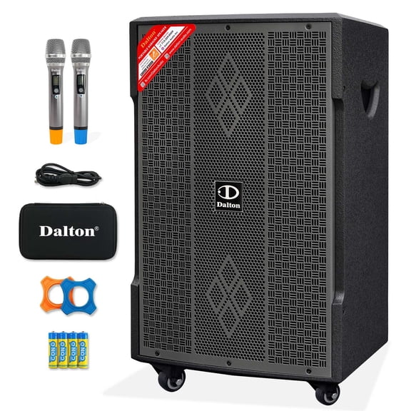 500 Watts Dalton DS12XPro outdoor speakers Karaoke Machine 12 Inch Woofer Big Portable Bluetooth Speaker for Party and Home, Speakers Bluetooth Wireless System with Deep Bass and TV Connect for Adult