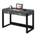 thumbnail image 6 of Convenience Concepts Newport 30.75 in. 2 Drawer Desk with Charging Station, Weathered Gray/Black, 6 of 8