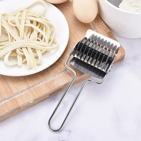 

Kitchen Stainless Pasta Noodle Maker Dough Cutter Tool Machine Roller Docker