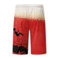 thumbnail image 3 of Aayomet Mens Swimming Trunks Beach Shorts Breathable Tether Print Board Shorts (Red, M), 3 of 5