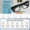 thumbnail image 5 of MARE AZZURO Cat Eye Reading Glasses Women Oversized Readers 1.0 1.25 1.5 1.75 2.0 2.25 2.5 2.75 3.0 3.5 4.0 5.0 6.0 (Black, 2.00)with Flexible Spring Hinge, Polycarbonate Lens, 5 of 6