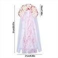 thumbnail image 3 of Wovilon Halloween Ghost Bride Flower Headband Retro Rose Gothic Fascinator, 3 of 8