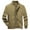 Khaki, variant on WREESH Fashion Jacket Men'S Casual Sports Daily Outdoor Stand Collar Long Sleeve Jacket Olive Green