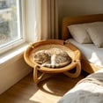 thumbnail image 7 of Elevated Wooden Cat Dog Bed, Breathable Mesh Hammock Pet Cot for Indoor Outdoor, Raised Bed for Puppy Bunny Small Animals, Portable Cat Furniture, 7 of 7