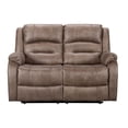 thumbnail image 2 of K-Living Larissa Recliner 3PCS Sofa Set in Caramel Brown Palomino Fabric, 2 of 4