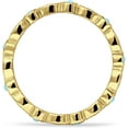 thumbnail image 5 of Full Eternity Stackable Band 2.6mm Tarquise Cubic Zirconia Yellow Tone 925 Sterling Silver, Size 10, 5 of 7
