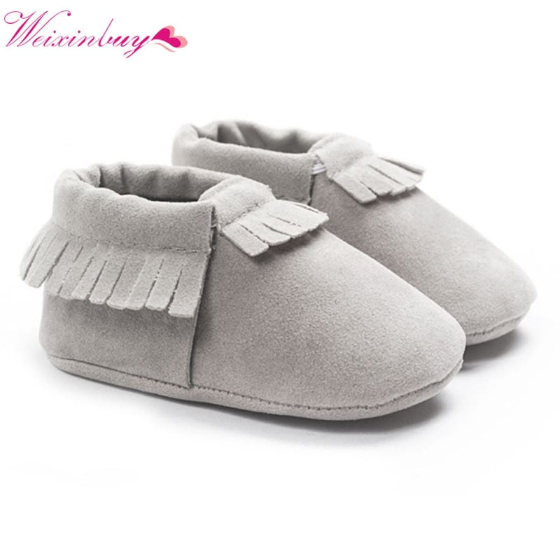 Weixinbuy Unisex Baby Soft Plush Winter Warm Slipper Loafers Crib Shoes