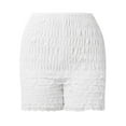 thumbnail image 4 of DHFJKG Women Lace Shorts For Under Dress High Rise Ruffle Hem Loose Fit Elastic Waist Versatile Shorts, 4 of 8