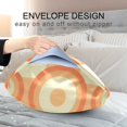 thumbnail image 4 of Yayeee Pillowcase King Size Set of 2 Satin Wrinkle Resistant Pillow Case, Orange Circle, 4 of 8