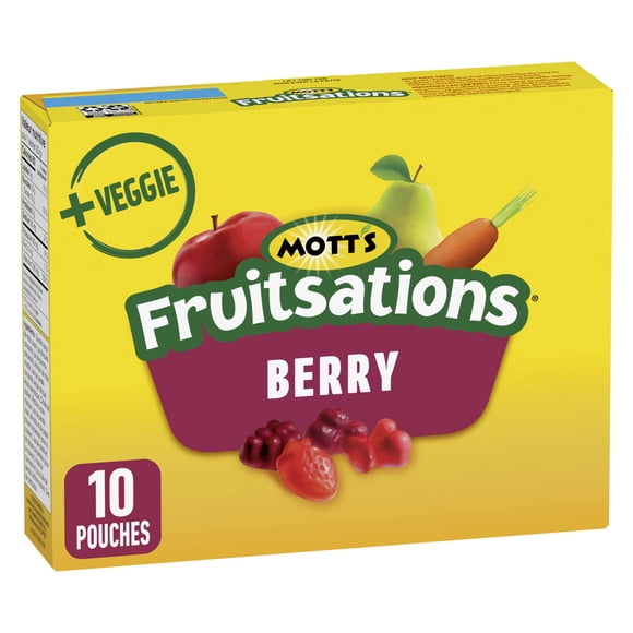 MOTTS FRUITSATIONS PLUS VEGGIE FRT FLVRD SNCKS BERRY