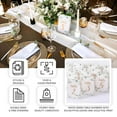 thumbnail image 4 of Efavormart 25 Pack White Green Double Sided Paper Wedding Table Numbers with Eucalyptus Leaves and Gold Foil Numbers Print, 7" Free Standing Table Sign Cards 1-25, 4 of 5