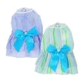 thumbnail image 1 of Vestidos únicos para perros para perritas pequeñas, diseño elegante y cómodo, vestido para fiestas de mascotas y uso diario, 2 piezas, verde y azul, talla S, 1 of 7