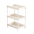 thumbnail image 2 of Eolstice Freestanding White 3-Tier Plastic Storage Shelf, Multipurpose Organizer Rack, Indoor Household Kitchen Bathroom Utility Storage Unit, 2 of 6