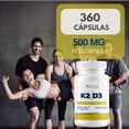 thumbnail image 3 of Vitamina D3 + Vitamina K2 360 Cápsulas Vitamina D3 K2 Sin Sabor, 3 of 5