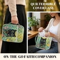 thumbnail image 4 of Xoenoiee Cat Flower Pattern Bible Cover Case for Women Men, Portable Bible Carrier Organizer Bag Quilted Bible Accessories with Zipper Pocket and Handle, Christian Gift, 4 of 7