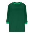 thumbnail image 7 of aidice 3/4 Length Sleeve Womens Tops Casual Crewneck Loose Comfy Shirts Solid Color Fashion Tee Shirts, 7 of 7