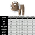 thumbnail image 2 of Wehilion 4 Pcs Baby Boys Gentleman Bowtie Formal Outfit Suits Children's double breasted vest suit set Tuxedo Wedding Party Suit, 2 of 5