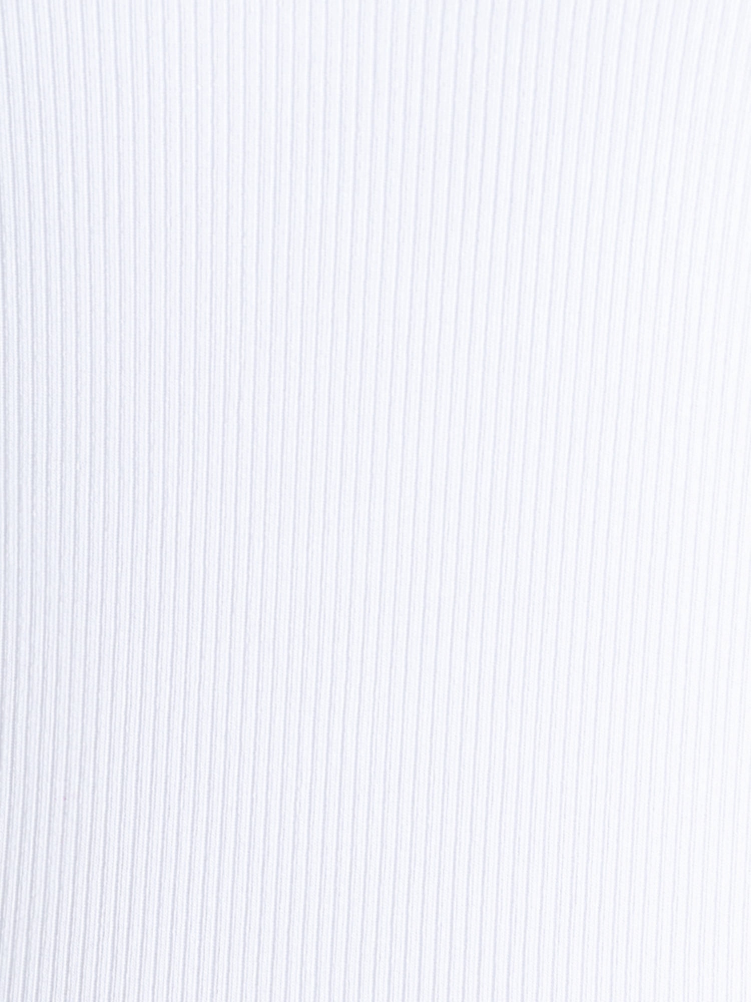 DARING DIVA Polka Dot Sheer Long Sleeve Crew Neck Bodysuit S White