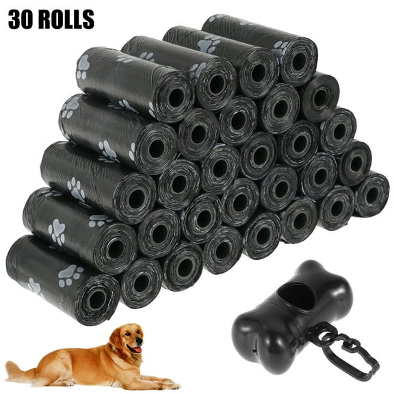 Hvxrjkn 30 Rolls Dog Poop Bags with Dispenser, Extra Strong and Durable,Biodegradable Leak Proof Bags for Dogs