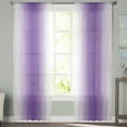 thumbnail image 2 of Purple Ombre Sheer Curtains 96 Inches Long 2 Panels Set, Window Sheer Curtains for Living Room/Bedroom, Farmhouse Modern Art Light Filtering Rod Pocket Curtain 52'' x 96'' x 2, 2 of 7