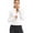 White, variant on Womens Athletic Jackets Zip Up Yoga Workout Jacket Slim Fit Yoga Tops UPF 50+ UV Protection Shirts Long Sleeve Sun Shirt With Thumb Holes