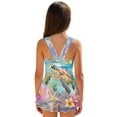 thumbnail image 2 of FUIALDOLG Littl Girl Swimsuit with Skirt Dolphin Pattern Swimwear Little Girl's One Piece Swimwear Sleeveless Swim Dress A-line Swimming Dress 10-11 Y, 2 of 7