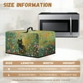 thumbnail image 5 of TSOVTHRID Microwave Oven Dust Cover with Handle Stain-Resistant Universal Toaster Oven Cover Oil-Proof Small Appliance Dust Covers, Black Cat Floral Butterfly Green Print, 18.25"W x 14.5"D x 11"H, S, 5 of 7