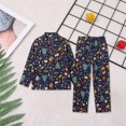 thumbnail image 4 of WHEANG Women's Pajama Sets Long Sleeve Top & Long Pants 2 Piece Loungewear Soft Casual Sleepwear PJ Sets for Women Relaxed Fit Nightwear for Home Sleeping Daily Wear Size 2XL Black, 4 of 4