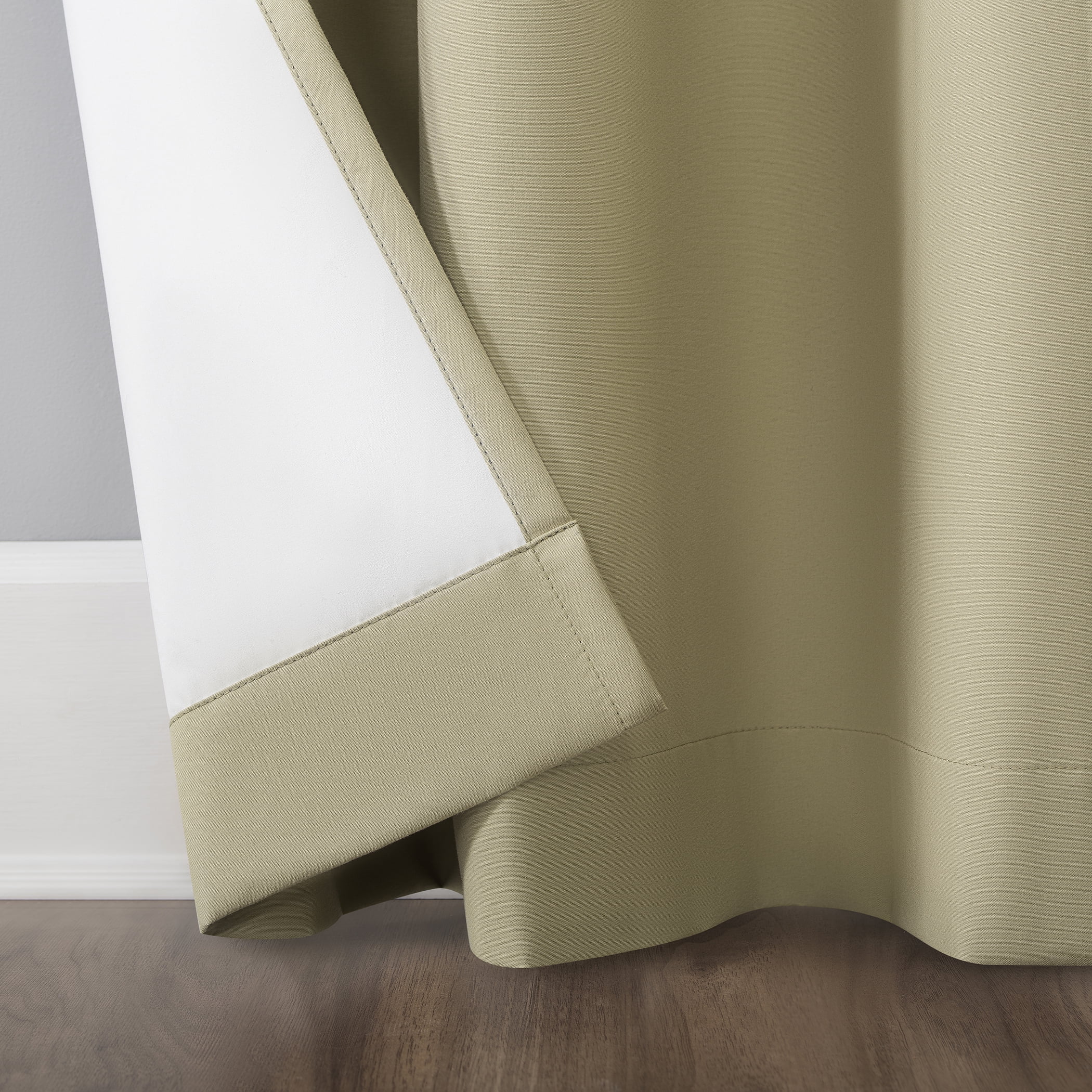 Sun Zero Cyrus Thermal 100% Blackout Grommet Curtain Panel, 40"x96", Soft Gold