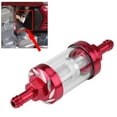 thumbnail image 4 of Metal Glass Inline Gas Oil Fuel Filter 8mm Thread Replacement for Motorcycle (Red), 4 of 5