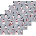 thumbnail image 2 of SKYSONIC Christmas Gnome Washcloths Set of 4, Highly Absorbent Soft Cotton Fingertip Towels for Bathroom, Kitchen, Gym, Spa, Home Decor, 12x12 Inch, 2 of 7