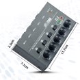 thumbnail image 3 of Mezclador de línea de 4/6/8 canales Fácil operación Mezclador de bajo TYPE-C 5V 2A para submezcla, 3 of 9
