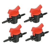 Uxcell 1/4" Barb Connector Shut Off Switch Ball Valve Plastic for Irrigation Tube 4 Pack
