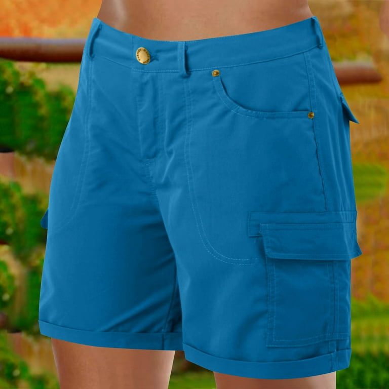 Dxzfnsa Women's Lightweight Hiking Cargo Shorts with Pockets Water