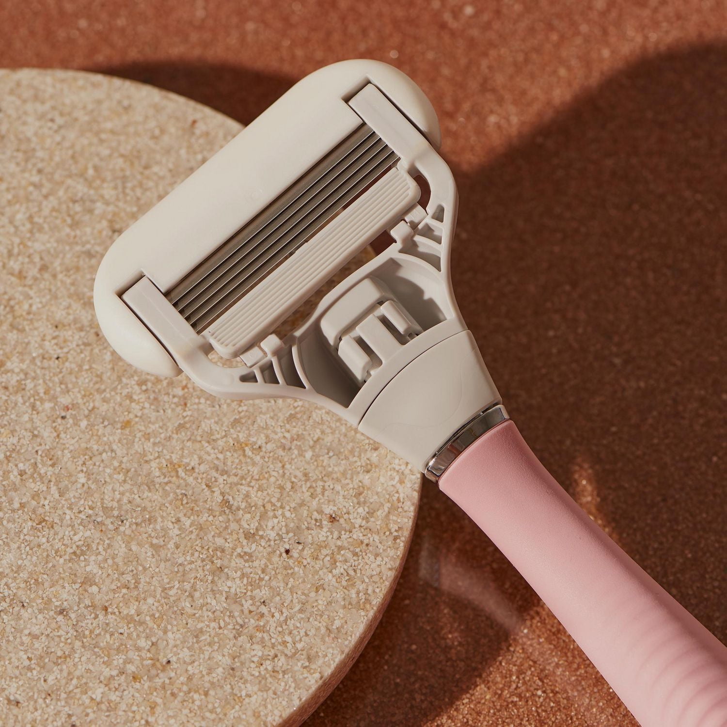 Flamingo Women's 5-blade Razor with Replacement Blade Cartridge – Desert Rose
