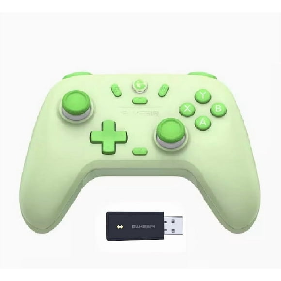 GameSir Nova Lite Manette de Jeu Sans Fil avec Bluetooth, Dongle, Filaire pour Switch, Android, IOS, PC et Jeux Steam (Vert avec Récepteur)