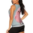 thumbnail image 3 of Balery Adorable Pink Fluffy Birds Camiseta sin mangas estampada ligera para mujer, tops de entrenamiento sin mangas, camisetas de yoga transpirables de secado rápido.-Large, 3 of 7