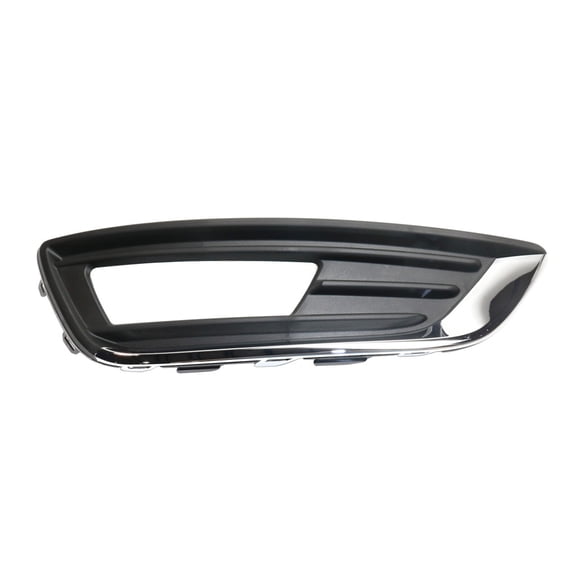 For Ford Focus 2015 2016 2017 2018 Fog Light Bezel Passenger Side | Front | Titanium | With Chrome Trim | Black | Replacement For FO1039157 | F1EZ15266D