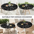 thumbnail image 7 of Math Equations Physics Icons Black Pattern Round Fitted Tablecloth with Elastic Edge,Dining Table Cover Waterproof,Outdoor Round Tablecloth for Camping,Dining,Indoor and Outdoor, 7 of 7