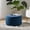 Blue, variant on Modern Round Boucle Upholstered Ottoman with Soft Padded Seat, Multi-Functional Sofa Footrest, Side Table, Extra Seating (Cream, 24" D x 24" W x 13" H)