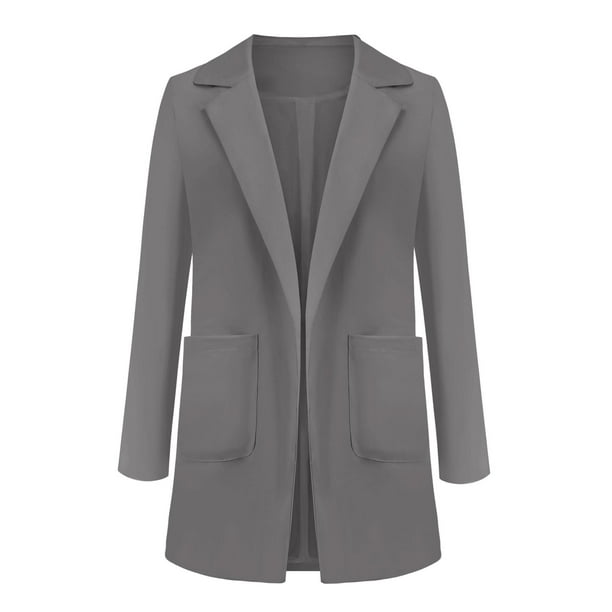 para mujer, traje casual con sopa y cuello, chaqueta dentera de otoño-invierno de manga rga ajustada, para Soledad Traje de rebeca de mujer