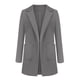 thumbnail image 1 of para mujer, traje casual con sopa y cuello, chaqueta dentera de otoño-invierno de manga rga ajustada, para Soledad Traje de rebeca de mujer, 1 of 10