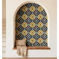 thumbnail image 5 of S4sassy Self Adhesive Wallpaper, Floral Tile Wallpaper, Yellow Removable DIY Vinyl Tile Pattern Wall Covering, Textured Peel and Stick Contact Paper for Entryway wall, Kitchen Backsplash-25"x120", 5 of 8