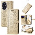 thumbnail image 2 of Funda Cartera FOXDOCK para Honor 200 , Flip PU con Relieve de Gatos y Perros, Tarjetero y Soporte, 2 of 6