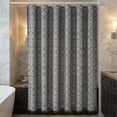 thumbnail image 7 of Unique Bargains 3D Geometric Texture Bath Curtain Sets with Hooks Grey 72"W x 72"L, 7 of 7